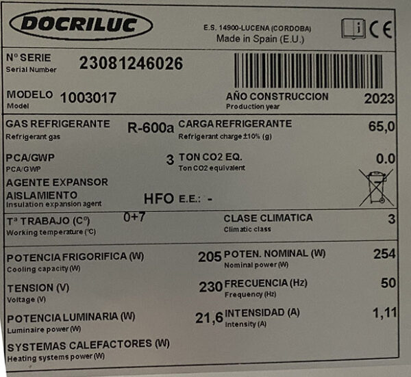 ENFRIADORA SOLAN DE CABRAS 1003017 DOCRILUC - Imagen 3